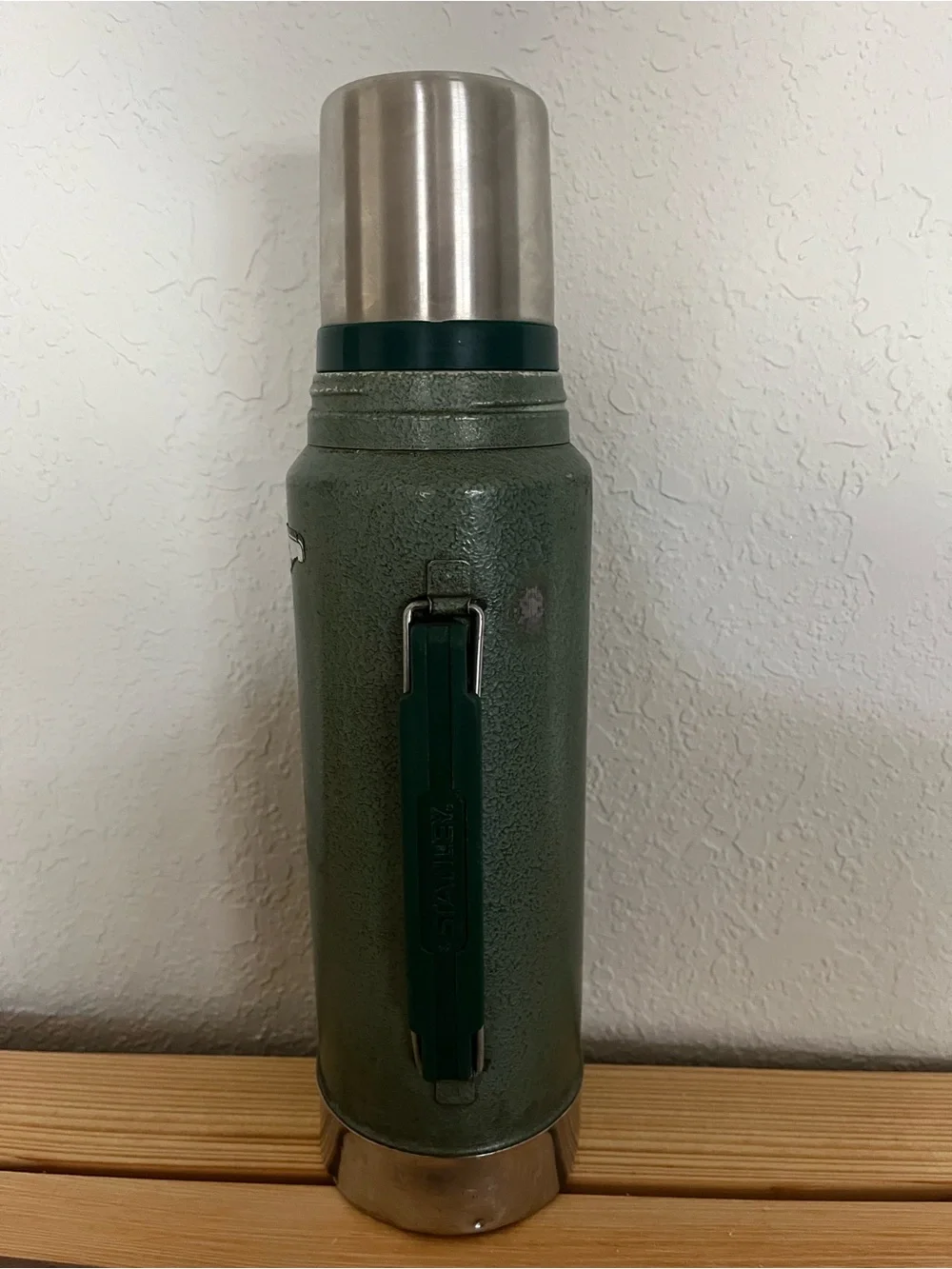 Aladdin Stanley Green Vacuum Flask Thermos Rare Vintage